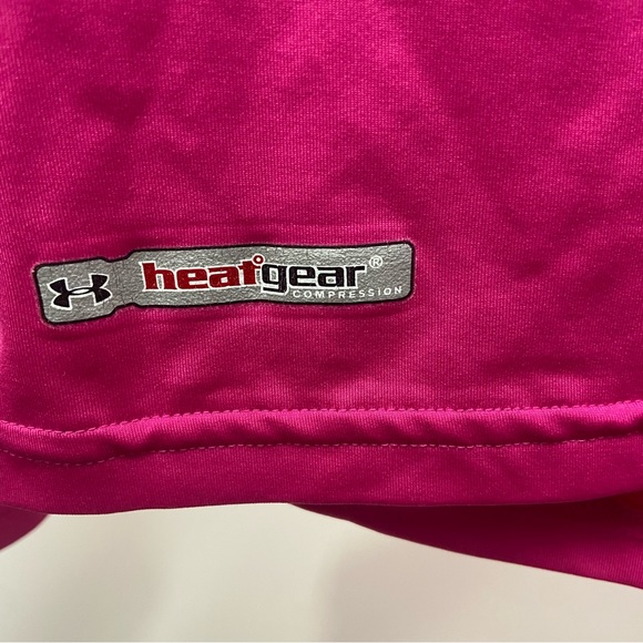 Women’s Pink Under Armour Long Sleeve Compression Shirt Size L - Picture 3 of 5